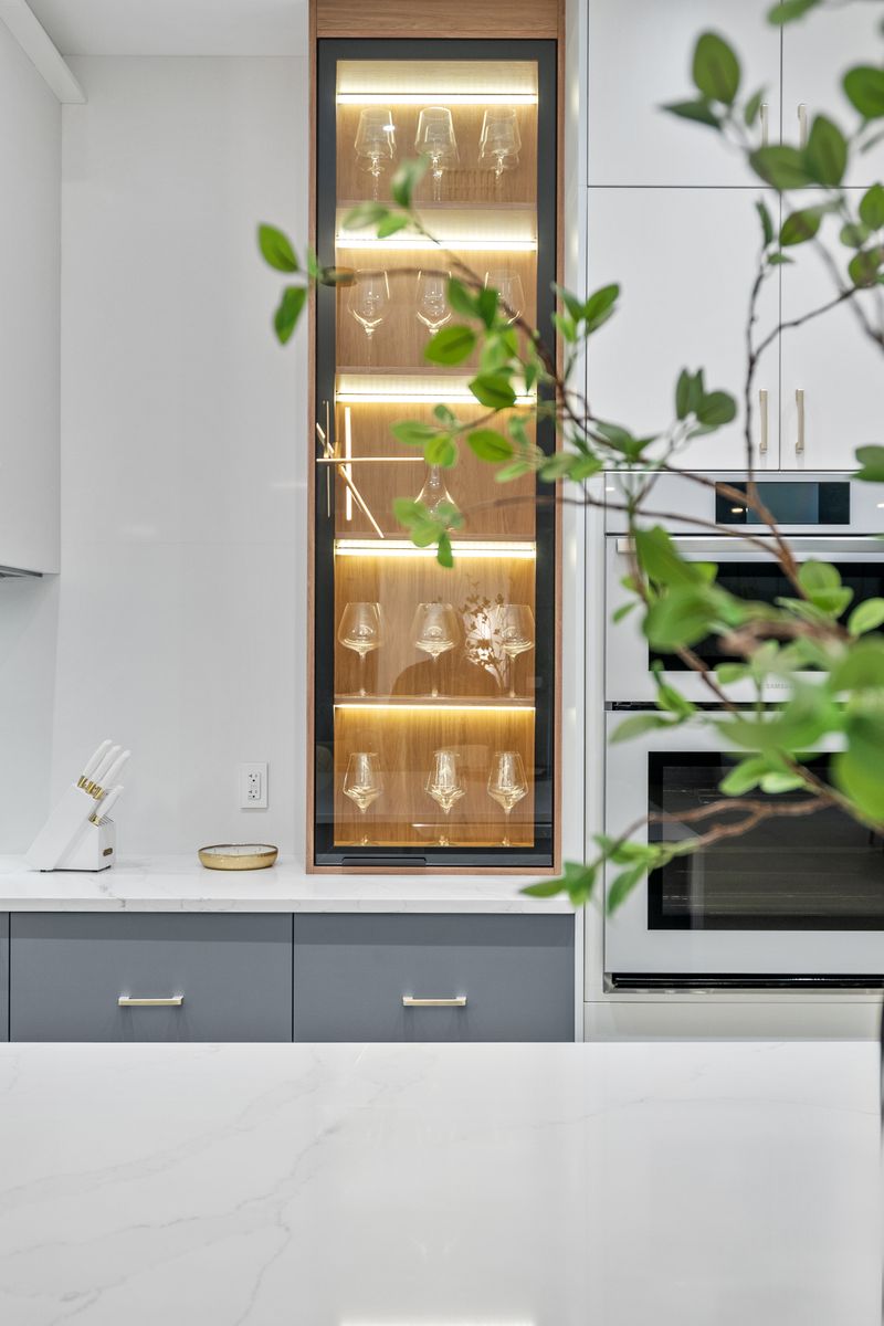 Refined kitchen with custom cabinetry
