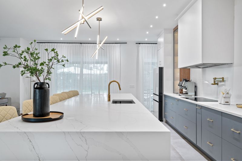 Refined kitchen with custom cabinetry