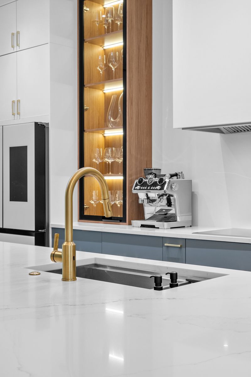 Refined kitchen with custom cabinetry