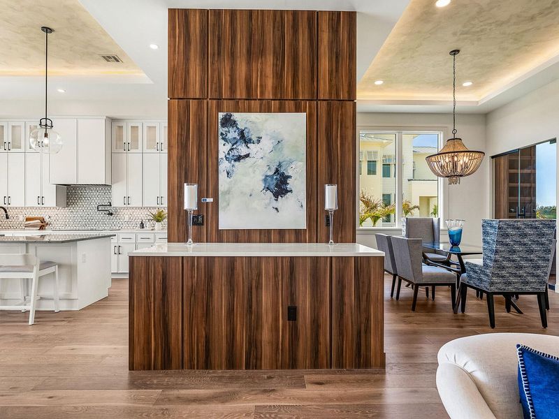 Refined kitchen with custom cabinetry
