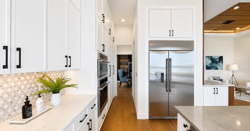 Refined kitchen with custom cabinetry